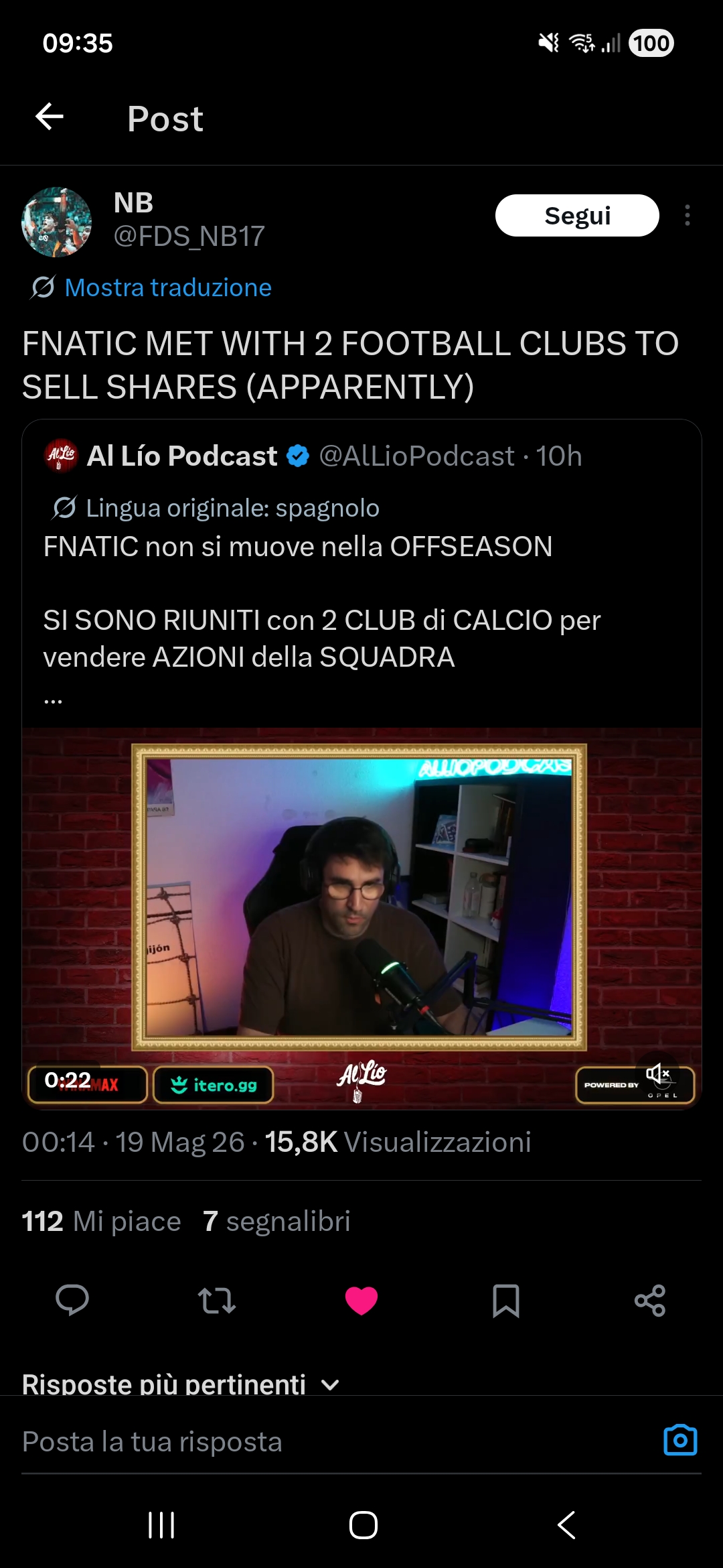 Thumbnail for Fnatic getting sold?
